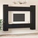  TV benksett 10 pcs Svart eik Medium 30.5 x 30 x 90 cm