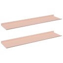 vidaXL Flytende hylle Veggmontert 2 pcs Rosa 80 x 18 x 2,5 cm Stål