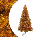  Juletre med 300 LED med stativ Gull 210 cm PET