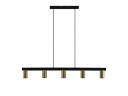 Lindby Baliko hengelampe, 5 lyskilder, messing