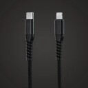 Linocell Premium Kevlar USB-C- til Lightning-kabel Svart 0,5 m