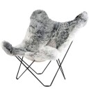 Cuero Iceland Mariposa Butterfly Stol Shorn Grey/Black