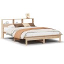  Sengeramme uten madrass hvit 135x190 cm heltre furu 8721158409188