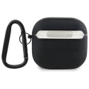Mercedes Leather Metal Logo Case for AirPods 4 Black