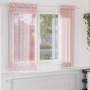  Voilegardiner med grommets 2 stk rosa 140x175 cm 8721158551122