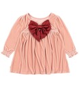 Konges Sløjd Kjole   Velur   Gia Bow   Mellow Rose   Konges Sløjd   3 år (98)   Kjole Bordeaux Rosa Rød