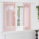  Voile gardiner med stanglommer 2 stk rosa 8721158552129