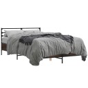  Sengeramme brun eik 120x200 cm konstruert tre og metall 8721102613371