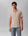 Calvin Klein Ss Supima Zip Polo Beige L