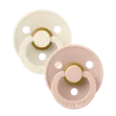 BIBS Pacifier Colour Latex Symmetrical Ivory/Blush Size 2 2pcs