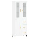 vidaXL Highboard hvit 69,5x34x180 cm konstruert tre 8720845480639