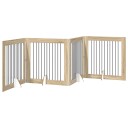 Vidaxl Foldbar Hundegitter Med Stativer 4 Stk. Sonoma Eik 401 cm