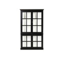 Seethrough vitrineskap modern black / classic white