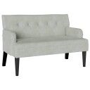  Chesterfield Benk Lysegrå 112 x 65,5 x 75 cm Fløyel