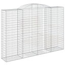 vidaXL Gabionkurver buede 5 stk 300x50x200/220 cm galvanisert jern