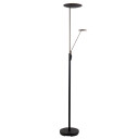 Bergamo gulvlampe m/lesearm 28+5W 183 cm 3000 Kelvin - Dimbar - Svart