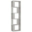 vidaXL Bokhylle/Romdeler betong gr? 45x24x159 cm sponplate