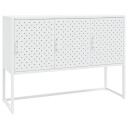 vidaXL Skjenk hvit 105x35x75 cm stål