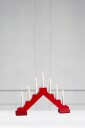 Markslöjd EVELIN Adventsstake 7 lys Rød Batteri