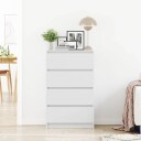 vidaXL Skjenk hvit 60x35x98,5 cm konstruert tre