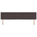 Sengegavl Linje Design Mørk Brun 200 cm Stoff