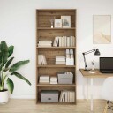 Bokhylle artisan eik 80x30x189 cm konstruert tre