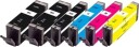 Peach Canon CLI 551/PGI 550 kompatible blekkpatroner 6 pk PI100 328