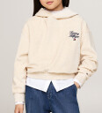 Tommy Hilfiger Hettegenser Velur Manus Heathered Oat Tommy Hilfiger 14 år 164 Hettegenser Beige