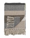Bloomingville Isnel Pledd Brun Bomull 130x160