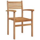 vidaXL Hage stabelstoler 2 pcs Brun 55.5 x 55.5 x 90 cm Heltre teak
