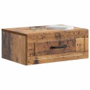  Vegghengt Nattbord 2 pcs Gammelt tre 49 x 34,5 x 20 cm