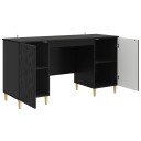 vidaXL Skrivebord Svart Konstruert tre 142,5 x 50 x 75 cm