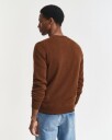 Lammeullsgenser med rund hals MAHOGANY BROWN XXL