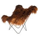 Cuero Iceland Mariposa Butterfly Stol Wild Brown/Black