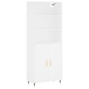  Highboard hvit 69,5x34x180 cm konstruert tre