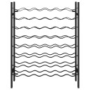 vidaXL Vinstativ for 48 flasker metall svart