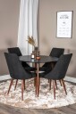 Venture Home   Spisegruppe Plaza med 4 stk stoler Leone   Svart