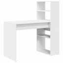  skrivebord med lagring HVITT 113x54x120 cm Konstruert tre
