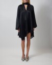 By Malina   Kjole Norea Lace Hem Satin Mini Dress   Svart