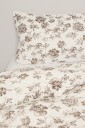 Sengesett flanell Rosendal 140x220 Hvit brun
