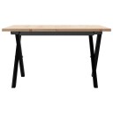  Salongbord X-ramme 60x60x40 cm heltre furu og støpejern 3282682