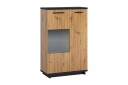 Vitrineskap Ines 40x90 cm   Eik/Svart