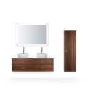 Duravit White Tulip Halvhøyskap 40x36x132 cm Valnøtt/Nordisk Hvit