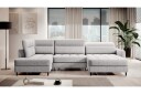 Berrto Sofa med Divan og Sjeselong 5 seters   Lysgrå