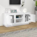 vidaXL TV-benk hvit 102x35x45 cm konstruert tre