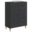  Serviesskap med skuff Svart 66 x 34,5 x 90 cm Konstruert tre