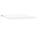 Manuell utskiftbar markise Hvit 4 × 3,5 m