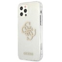 Guess Guhcp12lpcugl4gtr Iphone 12 Pro Max 6,7" Transparent Hard Case Glitter 4G Big Logo