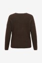 Only Carmakoma   Genser carCamilla V neck L/S Pullover Knt   Brun