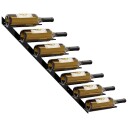 vidaXL Veggmontert vinstativ for 7 flasker svart metall
